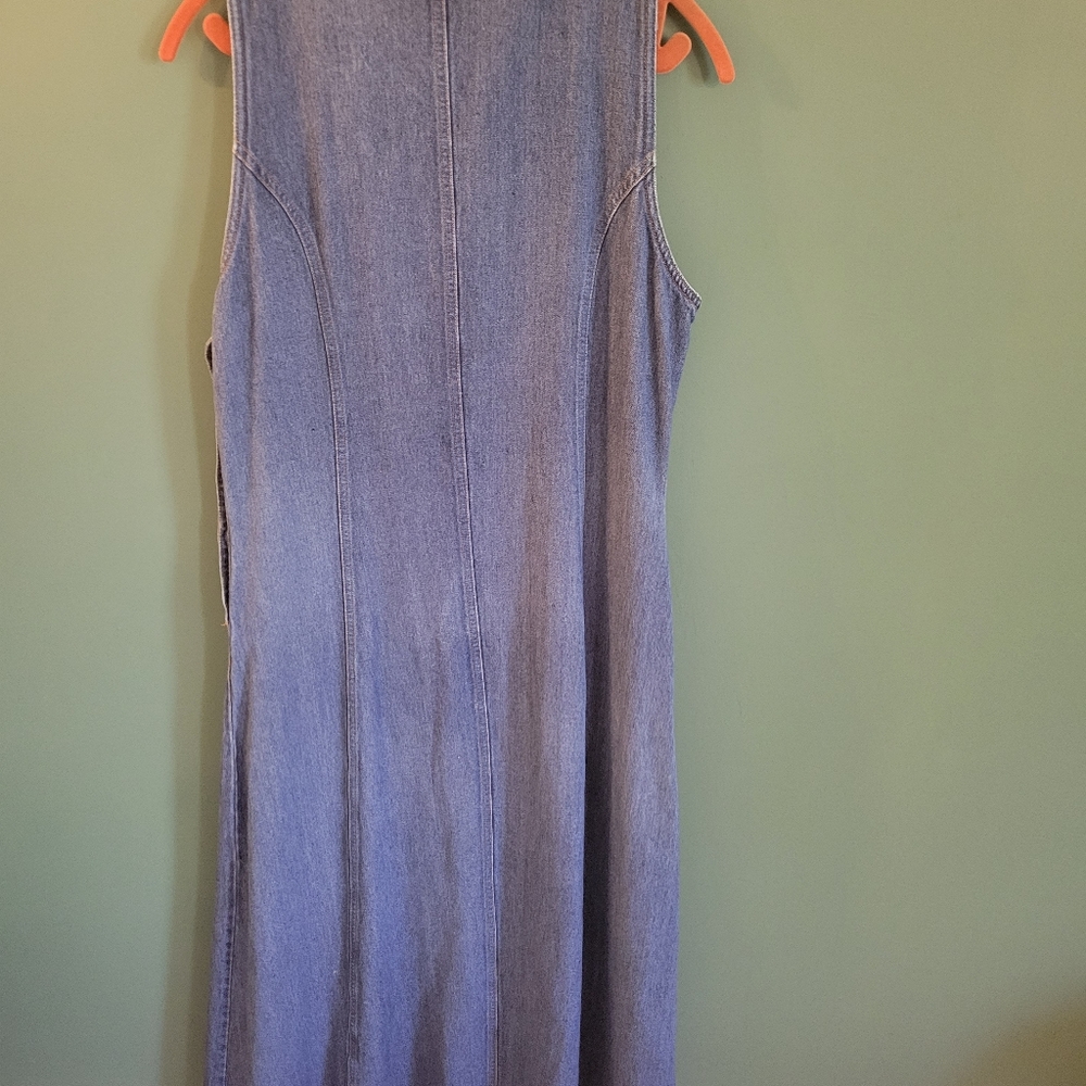 Vintage 90s denim cotton ginny dress - Picture 2 of 5